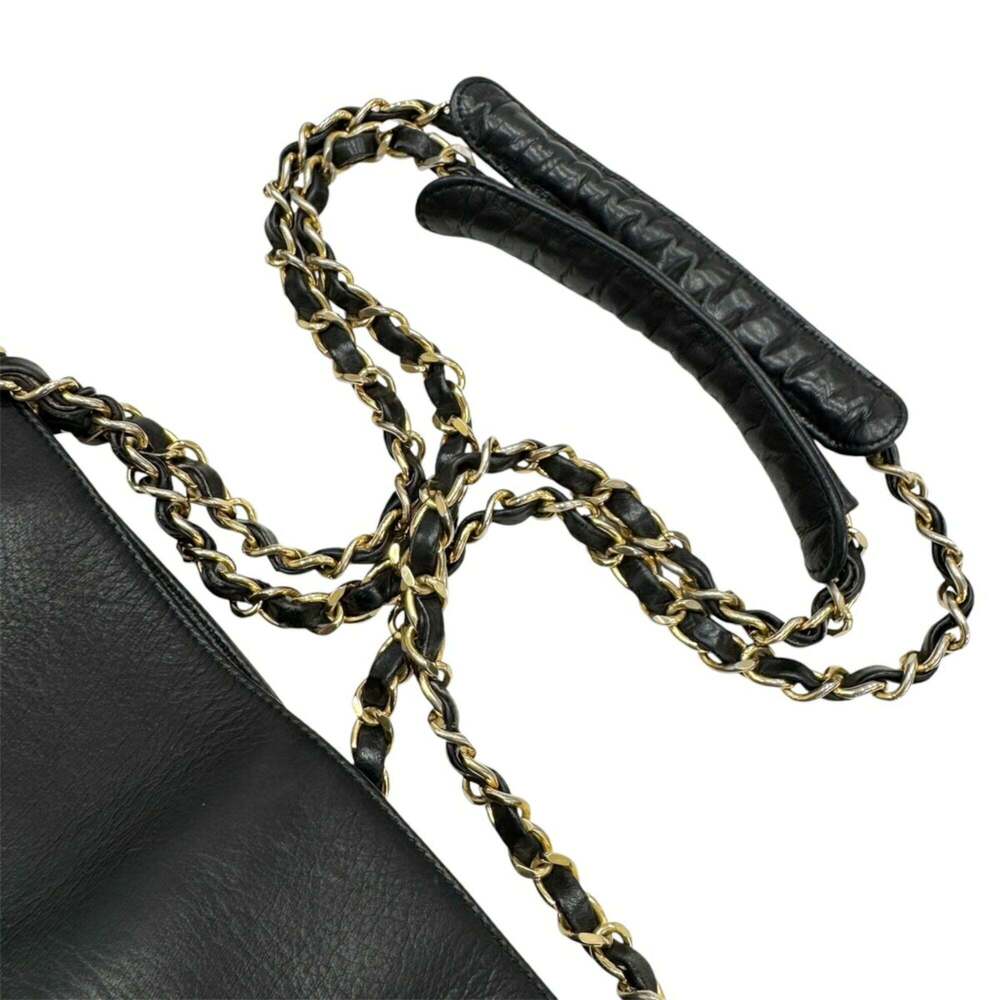 CHANEL Black Lambskin Leather Tote Bag - Picture 10 of 12
